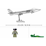 Sluban ModelBricks - J20SS Stealth Aircraft Metal Coating Version Constructiespeelgoed Schaal 1:44
