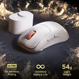 SteelSeries Rival Pro gaming muis Wit, 100 - 42.000 DPI, 8K, UWB / 6 GHz