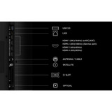 TCL 65MQLED75L QD-Mini LED 4K Ultra HD Smart TV 65" Zwart, 4x HDMI, LAN, Wi-Fi 5, Bluetooth 5.4, USB-A