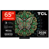 TCL 65MQLED75L QD-Mini LED 4K Ultra HD Smart TV 65" Ultra HD QLED Zwart, 4x HDMI, LAN, Wi-Fi 5, Bluetooth 5.4, USB-A
