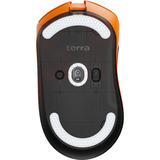 Teevolution Terra Pro gaming muis Oranje, 50 - 42.000 DPI, 2.4 GHz / Bluetooth / USB