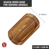 Victoria Acacia plank voor Serveerschaal 34 x 17 cm onderzetter Houtkleur