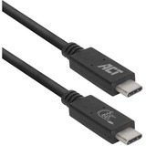 ACT Connectivity USB 3.2 Gen1 aansluitkabel C male - C male 2 meter USB-IF gecertificeerd Zwart