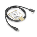ACT Connectivity USB 3.2 USB-C (recht) naar USB-C (links/rechts haaks) kabel Zwart, 10 Gbit/s, 60W, 0,5 meter