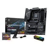 ALTERNATE Upgrade Kit X870E GAMING PLUS WIFI + Ryzen 7 9850X3D + 32 GB Zwart, Moederbord, CPU, Geheugen