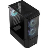 Aerocool Quantum Mesh v3 midi tower behuizing Zwart/grijs | 3x USB-A | RGB | Window