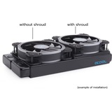 Alphacool Shroud & decoupling 120mm (7mm thickness) incl. 4x M3x37mm Screws inbouwframe Zwart