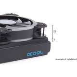 Alphacool Shroud & decoupling 120mm (7mm thickness) incl. 4x M3x37mm Screws inbouwframe Zwart