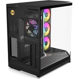 HYTE Y50 RGB Pitch Black midi tower behuizing Zwart | 2x USB-A | 1x USB-C | RGB | Tempered Glass