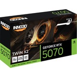 INNO3D GeForce RTX 5070 TWIN X2 grafische kaart DLSS 4, 3x DisplayPort, 1x HDMI 2.1