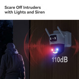 Imou AOV Dual lens 5MP+5MP buitencamera bundel Wit, 2 stuks, 3K, 4G LTE, WiFi 6, Solar panel