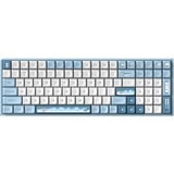 Iqunix F97 Wintertide Wireless Mechanical Keyboard Lichtblauw, US lay-out (QWERTY), Cherry MX Silent Red, 96%, RGB leds, Hot-swappable, PBT, 2.4GHz | Bluetooth 5.1 | USB-C