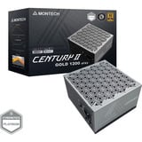 Montech Century II modulaire 1200 watt voeding  Zilver, 1x 12V-2x6, 6x PCIe