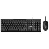 Qware Hamilton bedrade combo desktopset Zwart, EU lay-out (QWERTY), Membraan, 100%