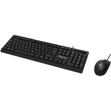Qware Hamilton bedrade combo desktopset Zwart, EU lay-out (QWERTY), Membraan, 100%