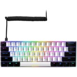 Sharkoon SKILLER SGK50 S4, gaming toetsenbord Wit/zwart, US lay-out, Kailh Brown, RGB leds, Hot-swappable, 60%