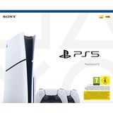 Sony PlayStation 5 (Slim) + Twee DualSense draadloze controllers spelconsole Wit/zwart