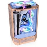 Thermaltake The Tower 300 - Peach Fuzz mini tower behuizing Perzik | 3x USB-A | Tempered Glass