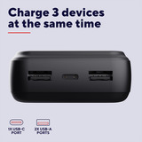 Trust Avala Snelle PD-powerbank, 20.000 mAh Zwart, USB-C
