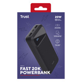 Trust Avala Snelle PD-powerbank, 20.000 mAh Zwart, USB-C