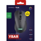 Trust GXT 923 Ybar Draadloze Gaming Muis Zwart, RGB, 7200 dpi