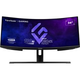 ViewSonic VX3418-2KPC UWQHD gaming monitor 34" Curved UltraWide  Zwart, 2x HDMI, 2x DisplayPort, 180 Hz