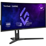 ViewSonic VX3418-2KPC UWQHD gaming monitor 34" Curved UltraWide  Zwart, 2x HDMI, 2x DisplayPort, 180 Hz