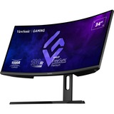 ViewSonic VX3418-2KPC UWQHD gaming monitor 34" Curved UltraWide  Zwart, 2x HDMI, 2x DisplayPort, 180 Hz