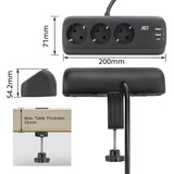 ACT Connectivity Stekkerdoos met 3 type-F stopcontacten Zwart, 3x stekker, 1x USB-C, 2x USB-A, 30W Power Delivery, USB Type-C/A poorten