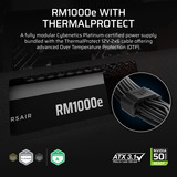 Corsair RM1000e ATX 3.1 Geluidsarme ATX-voeding met ThermalProtect 12V-2x6-kabel modulaire 1000 watt voeding  Zwart, 1x 12V-2x6, 4x PCIe