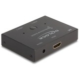 DeLOCK HDMI 2 - 1 Switch bidirectional 8K 60 Hz hdmi switch Zwart