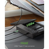 ICY BOX IB-4013MCL-C4 4-Bays USB4 Duplicator (1:3 klonen) dockingstation Zwart