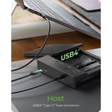 ICY BOX IB-4013MCL-C4 4-Bays USB4® Duplicator (1:3 klonen) dockingstation Zwart