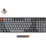 Keychron K4-B3, toetsenbord Grijs/grijs, US lay-out, Gateron G Pro Brown, RGB leds, ABS keycaps, Bluetooth
