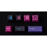 Keychron OEM Dye-Sub PBT Full Keycap-Set - Developer keycaps Zwart/lila, 137 stuks, US-Layout (ANSI)