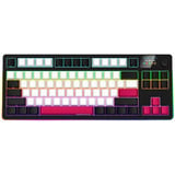 LORGAR KBP70TKLW RGB mechanisch gaming toetsenbord Zwart, US lay-out (QWERTY), LOGAR Toxic Purple, 80% (TKL)	, RGB, Hot-swappable, PBT Double-shot, Bluetooth | 2.4GHz | USB