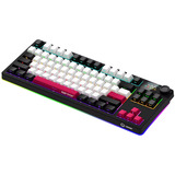 LORGAR KBP70TKLW, gaming toetsenbord Zwart, US lay-out, LOGAR Toxic Purple, TKL, RGB, Hot-swappable, PBT Double-shot, Bluetooth / 2.4GHz / USB