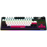 LORGAR KBP70TKLW, gaming toetsenbord Zwart, US lay-out, LOGAR Toxic Purple, TKL, RGB, Hot-swappable, PBT Double-shot, Bluetooth / 2.4GHz / USB
