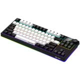 LORGAR KBP70TKLW, gaming toetsenbord Zwart, US lay-out, LOGAR Toxic Purple, TKL, RGB, Hot-swappable, PBT Double-shot, Bluetooth / 2.4GHz / USB
