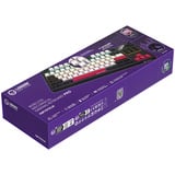 LORGAR KBP70TKLW, gaming toetsenbord Zwart, US lay-out, LOGAR Toxic Purple, TKL, RGB, Hot-swappable, PBT Double-shot, Bluetooth / 2.4GHz / USB