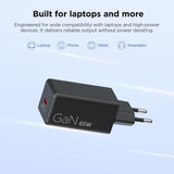 Lenovo 65W Mini USB-C GaN Charger Zwart