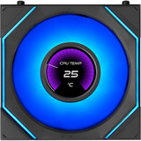Lian Li UNI FAN SL-INF LCD FLEX 120 Reverse RGB case fans Zwart, 3 stuks, 120 x 124 x 28 mm, PWM, incl. controller