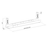 Neomounts ADS07-120WH Kabelgoot kabelkanaal Wit