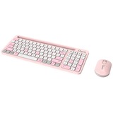 Qware Florence Draadloze Combo desktopset Roze, EU lay-out (QWERTY), Scissor switches, 80% (TKL)	, 1200 DPI, 2,4 GHz USB | Bluetooth