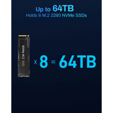TerraMaster F8 SSD nas Zwart, 1x 10GbE, HDMI, USB