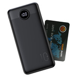 VEGER L10S 10000 mAh powerbank met digitaal display Zwart, PD 20W, QC 3.0, 2A, USB-A, USB-C, Micro-USB