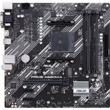 ASUS PRIME A520M-A II/CSM socket AM4 moederbord Zwart/grijs, Gb-LAN, Sound, µATX