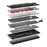 Corsair K70 CORE TKL WIRELESS RGB mechanisch gaming toetsenbord Zwart, US lay-out (QWERTY), Corsair MLX Red v2, 80% (TKL)	, RGB, ABS Double shot, Hot-swap, 2,4 GHz / Bluetooth / USB