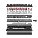 Corsair K70 CORE TKL WIRELESS RGB mechanisch gaming toetsenbord Zwart, US lay-out (QWERTY), Corsair MLX Red v2, 80% (TKL)	, RGB, ABS Double shot, Hot-swap, 2,4 GHz / Bluetooth / USB