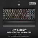 Corsair K70 CORE TKL WIRELESS RGB mechanisch gaming toetsenbord Zwart, US lay-out (QWERTY), Corsair MLX Red v2, 80% (TKL)	, RGB, ABS Double shot, Hot-swap, 2,4 GHz / Bluetooth / USB